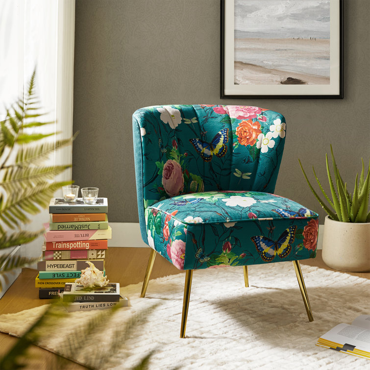 Patterned discount velvet chair